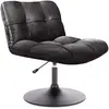 HOME DECO FACTORY Fauteuil pivotant tissu noir - Style industriel - L 89 x P 39 x H 66 cm