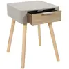 Table de chevet - Paris Prix - 1 tiroir - Bois - 48cm - Taupe