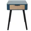Table de chevet 1 tiroir en bois 48cm bleu canard - Paris Prix