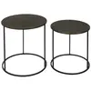 Lot de 2 tables gigognes Mirage 40cm noir & or - Paris Prix - Style et...