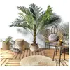 Plante Artificielle En Pot "palmier" 135cm Vert & Noir - Paris Prix