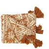 Plaid En Coton Imprimé "suli" 120x150cm Ocre - Paris Prix Jaune