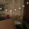 THE HOME DECO FACTORY Guirlande Lumineuse - PARIS PRIX - Solaire - 165cm - Beige - Extérieur