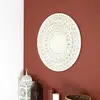 Décoration Murale Ronde en Bois Doré 60cm