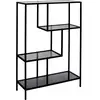 CMP - PARIS Bibliothèque - Étagère métal et verre fumé 113 cm Edison - Noir