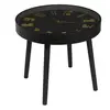 HOME DECO FACTORY Table d'Apppoint Horloge "Lounge" 50cm Noir
