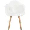 Fauteuil scandinave patchwork blanc Blanc