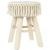Tabouret en Bois "Pampa" 40cm Beige