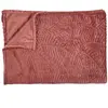 MOBILIBRICO Plaid Flanelle Embosse Terracotta 120x150cm M12