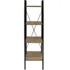 AC-DÉCO Staande plank, hout en metaal - 4 niveaus