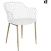 Fauteuil de jardin design Malaga - Blanc - THE CONCEPT FACTORY - Métal...