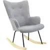 AC-DÉCO Fauteuil À Bascule Scandinave Helsinki - Gris