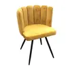 CMP Paris Fauteuil en velours Jaune - H 50 cm - ARIEL