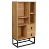 HOME DECO FACTORY Bibliothèque en bois et métal - Abbott - Essentiel - Marron - 120cm - 60cm - 29cm