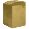 Pouf en velours côtelé - Giulia - D 35 cm - Jaune