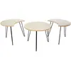 HOME DECO FACTORY Table gigogne - Beige - Pieds fils - Lot de 3