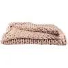 HOME DECO FACTORY Plaid tricot grosse mailles - Rose - 120x150cm - Idéal pour les soirées cocooning
