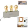 THE HOME DECO LIGHT Lampe à poser - Marque - Modèle - Finition ciment - 3 ampoules - Gris