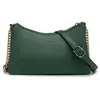 Pochette Bandoulière - David Jones - Petit Sac Epaule Cuir PU Femme - 3 Compartiments Sacoche Plate - Vert