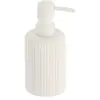 DISTRIBUTEUR A SAVON ARRONDI STRIE POLYRESINE 230 ML - BLANC - Tendanc...