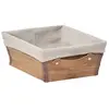 Paniere dressing bambou l26 x p20,5 x h10,5 cm - bambou tissu lin Tendance