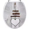 Tendance - abattant wc mdf 18 pouces attaches acier inoxydable - ouessant