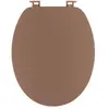Tendance - abattant wc mdf 18 pouces couvercle design et assise facon acacia attaches plastique - caramel