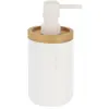 Distributeur a savon polyresine 280 ml - blanc bambou Tendance