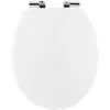 Tendance - abattant wc mdf 18 pouces uni attaches abs chrome frein de chute - blanc