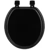 Tendance - abattant wc mdf 17 pouces attaches plastiques - noir