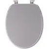 Abattant WC - TENDANCE - 18 pouces - MDF - Gris clair - Fixation unive...