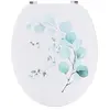 ABATTANT WC MDF 18 POUCES COUVERCLE DESIGN IMPRIMEE ATTACHES ACIER INOXYDABLE - AQUARELLE - Tendance - Bleu