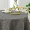 HOME MAISON Nappe ronde infroissable et anti-tâches Gris anthracite 160 cm