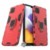 HTDMOBILES Coque rigide anti choc pour Samsung Galaxy A22 5G + film ecran - ROUGE