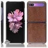 Housse etui coque rigide simili cuir crocodile pour Samsung Galaxy Z F...