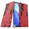 HTDMOBILES Coque rigide anti choc pour Oppo Find X3 Neo + film ecran - ROUGE