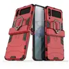 HTDMOBILES Coque pour Samsung Galaxy Z Flip 4 5G - rigide anti choc - ROUGE