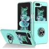 HTDMOBILES Coque pour Samsung Galaxy Z Flip 5 5G - housse etui rigide bague anti choc magnetique - BLEU CLAIR