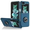 HTDMOBILES Coque pour Samsung Galaxy Z Flip 5 5G - housse etui rigide bague anti choc magnetique - BLEU FONCE