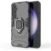 HTDMOBILES Coque pour Samsung Galaxy S24 5G - housse etui rigide anti choc + verre trempe - NOIR