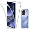 Coque pour Xiaomi 13T / 13T Pro 5G - housse etui silicone gel 360 integrale + film ecran - TRANSPARENT - htdmobiles