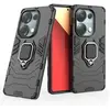 HTDMOBILES Coque pour Xiaomi Redmi Note 13 Pro 4G / Poco M6 Pro 4G - housse etui rigide anti choc + verre trempe - NOIR