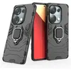 HTDMOBILES Coque pour Xiaomi Redmi Note 13 Pro 4G - Poco M6 Pro 4G - housse etui rigide anti choc + film ecran - NOIR