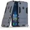 Htdmobiles Coque rigide anti choc pour Huawei Y6 (2019) + film ecran - BLEU FONCE