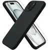 Coque Pour iPhone 15 Plus Silicone Noir + Verre Trempe Little Boutik®
