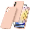 Coque Pour Samsung Galaxy A25 5G Silicone Rose + 2 Verres Trempes Little Boutik©