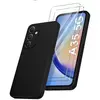 Coque Pour Samsung Galaxy A35 5G Silicone Noir + 2 Verres Trempes Litt...