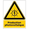 SIGNALETIQUE.BIZ FRANCE Panneau production photovoltaique (C1502) - Aluminium 2 mm - 300 x 420 mm - Aluminium 2 mm