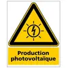 SIGNALETIQUE.BIZ FRANCE Panneau production photovoltaique (C1502) - Adhésif - 450 x 630 mm - Adhésif