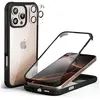 MASSILIA TECH Coque Intégrale pour IPHONE 16 PRO MAX Antichoc Transparent 360 recto verso noir
